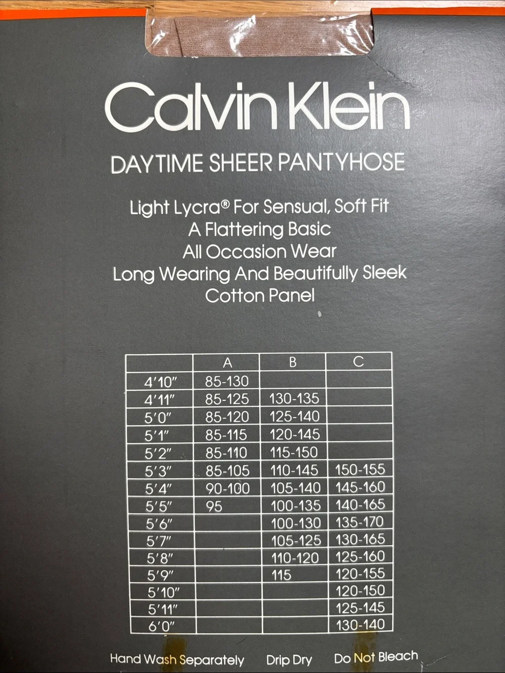 Calvin Klein Daytime Sheer Pantyhose in Sandaltoe